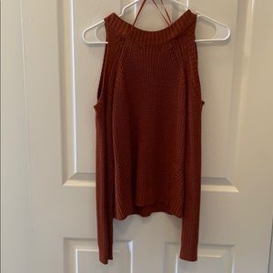 Cold shoulder sweater